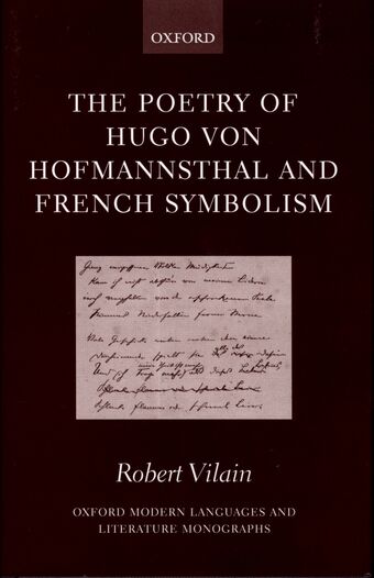 The Poetry of Hugo von Hofmannsthal and French Symbolism book cover