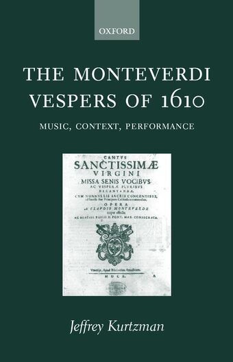 The Monteverdi Vespers of 1610 book cover