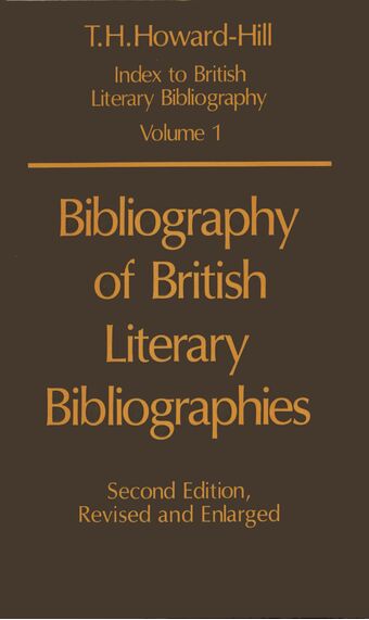 Bibliography of British Literary Bibliographies book cover