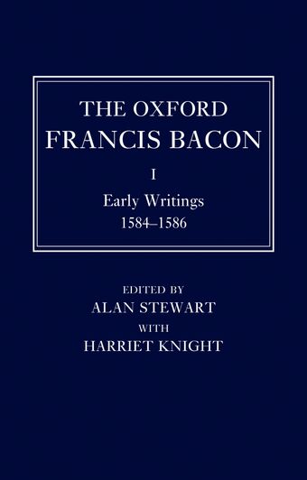 The Oxford Francis Bacon I book cover
