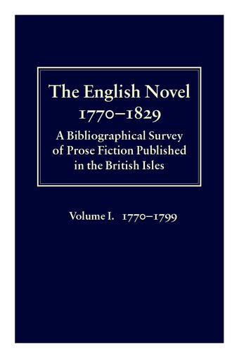The English Novel 1770-1829 book cover