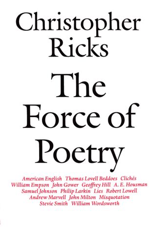The Force of Poetry book cover