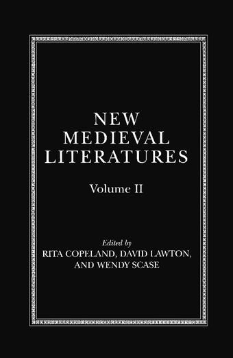 New Medieval Literatures book cover