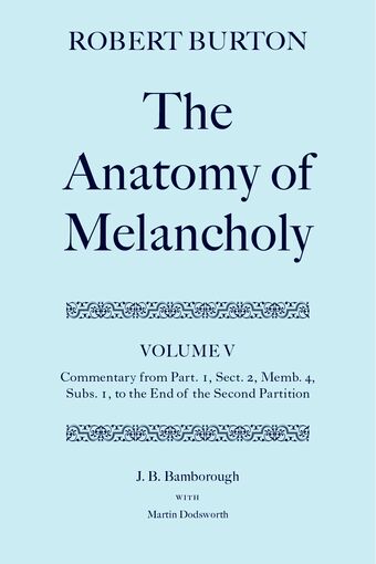 The Anatomy of Melancholy, Volume V book cover