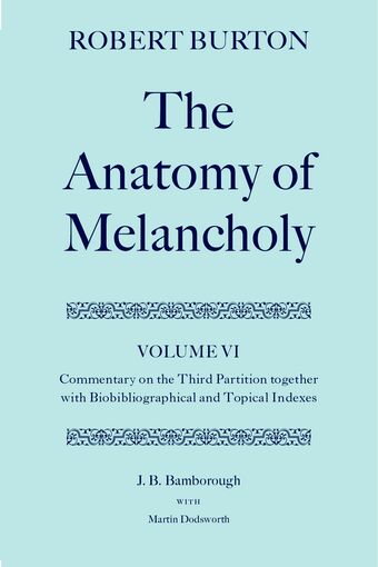 The Anatomy of Melancholy, Volume VI book cover