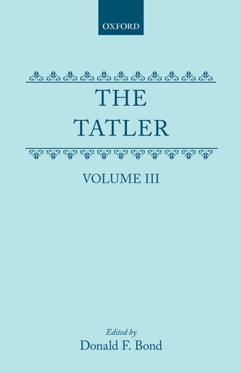 The Tatler, Volume III book cover
