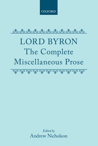 The Complete Miscellaneous Prose book cover