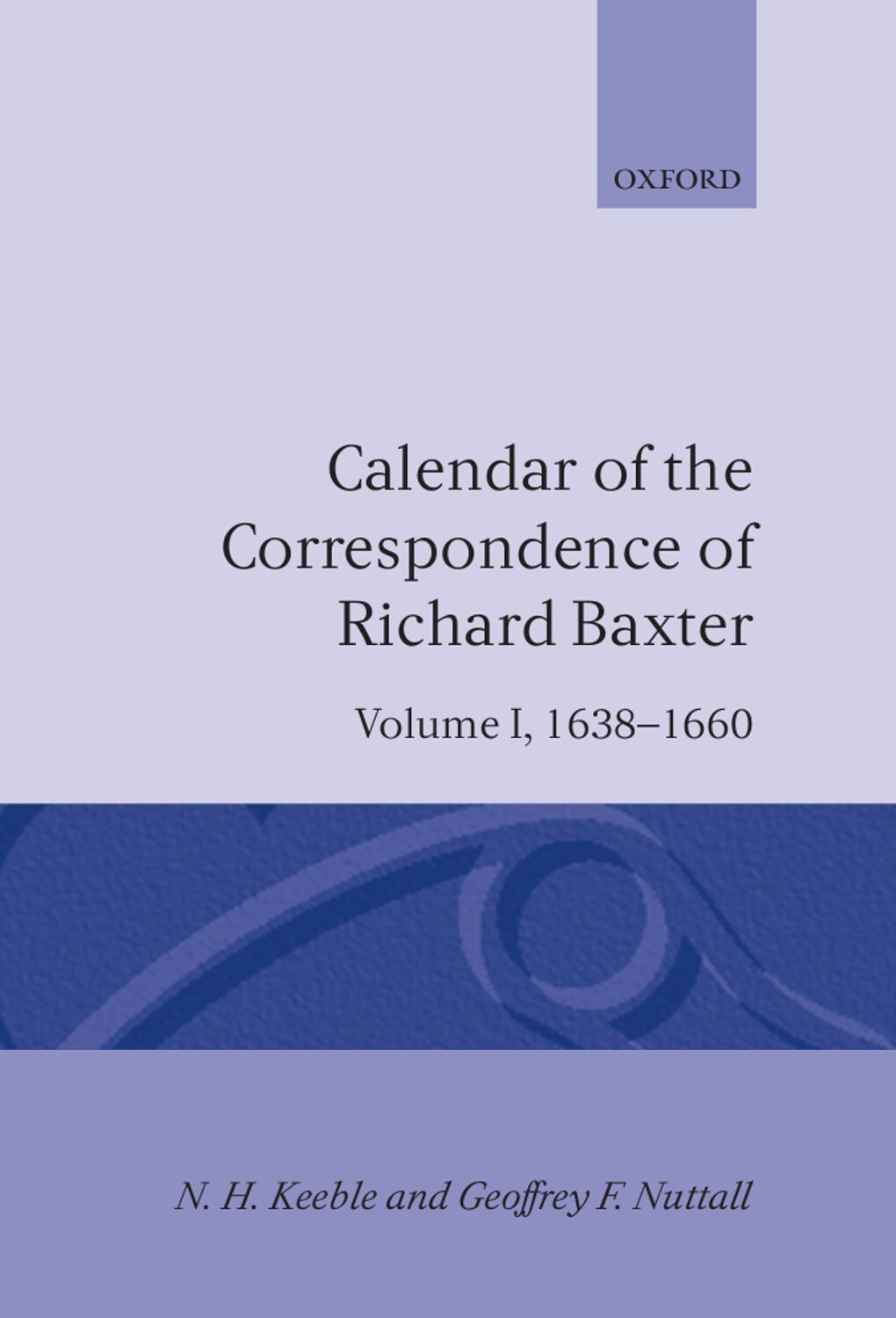 Calendar of the Correspondence of Richard Baxter book cover