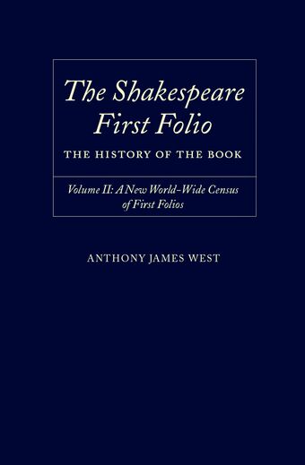 The Shakespeare First Folio book cover