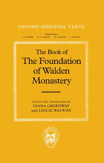 The Book of the Foundation of Walden Monastery book cover