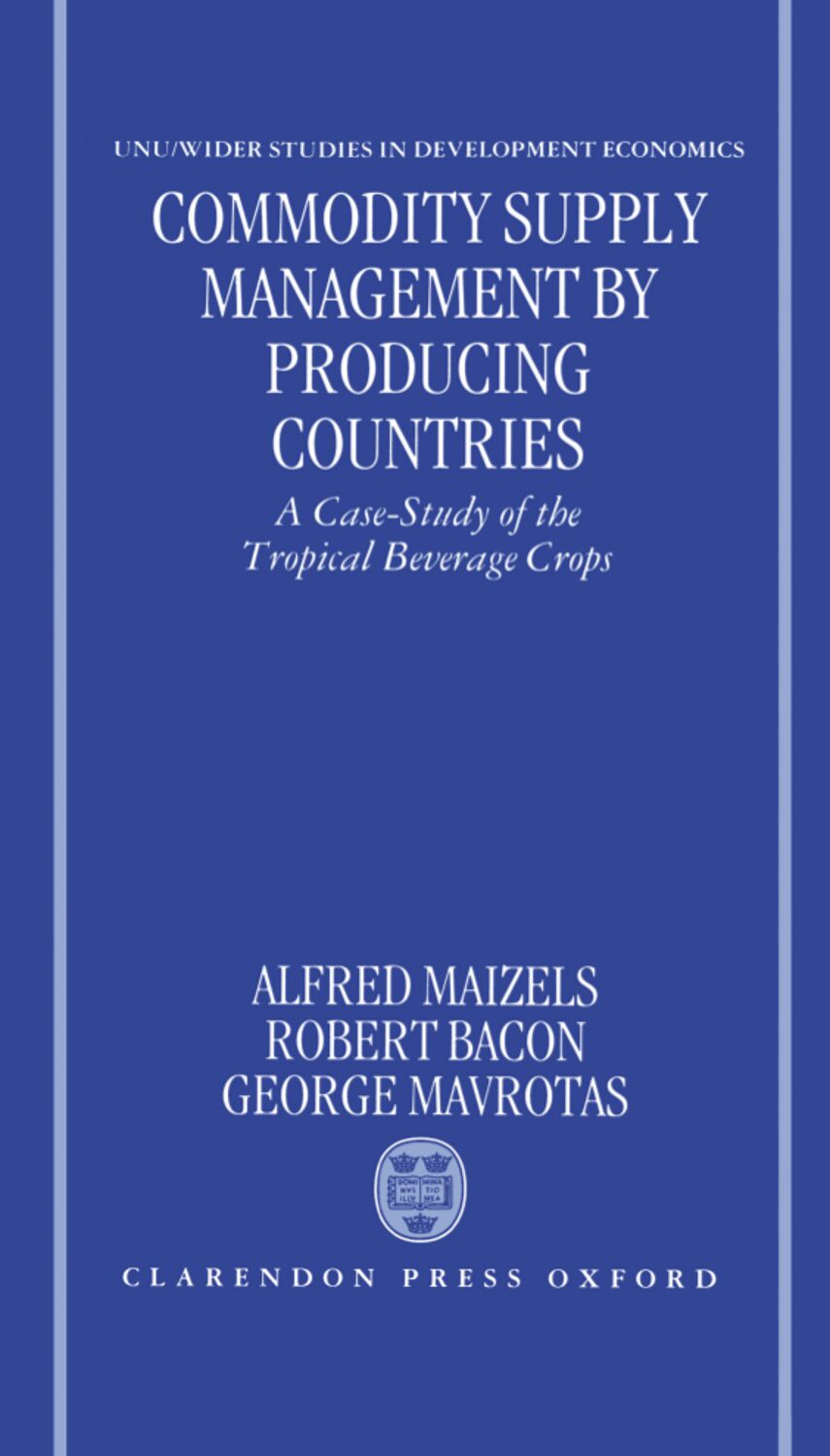 Commodity Supply Management by Producing Countries book cover