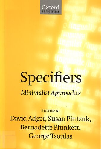 Specifiers book cover