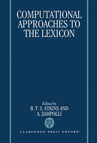 Computational Approaches to the Lexicon book cover