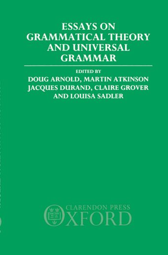 Essays on Grammatical Theory and Universal Grammar book cover