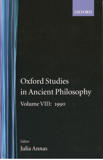 Oxford Studies in Ancient Philosophy book cover