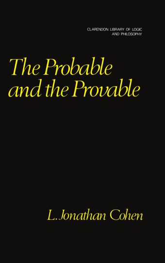 The Probable and the Provable book cover
