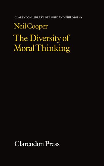 The Diversity of Moral Thinking book cover