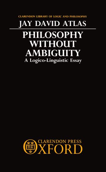 Philosophy without Ambiguity book cover