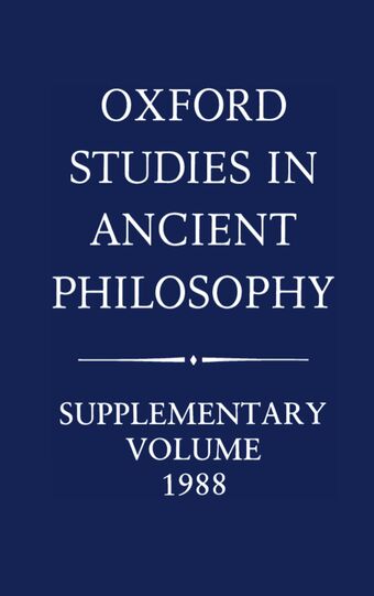 Oxford Studies in Ancient Philosophy book cover