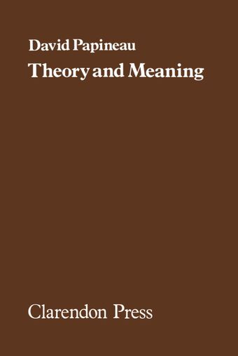 Theory and Meaning book cover