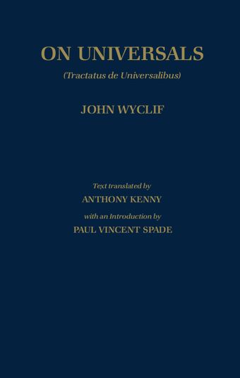 De Universalibus book cover