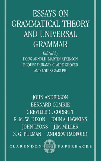 Essays on Grammatical Theory and Universal Grammar book cover