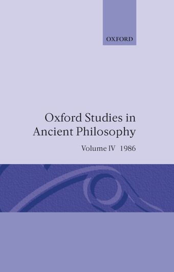 Oxford Studies in Ancient Philosophy book cover