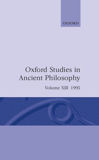 Oxford Studies in Ancient Philosophy book cover