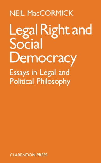 Legal Right and Social Democracy book cover