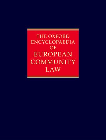 The Oxford Encyclopaedia of European Community Law book cover