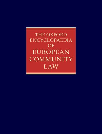 The Oxford Encyclopaedia of European Community Law book cover