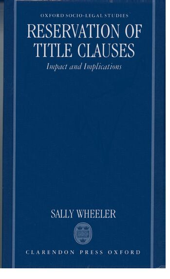Reservation of Title Clauses book cover