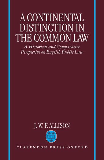 A Continental Distinction in the Common Law book cover