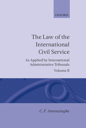 The Law of the International Civil Service: Volume II book cover