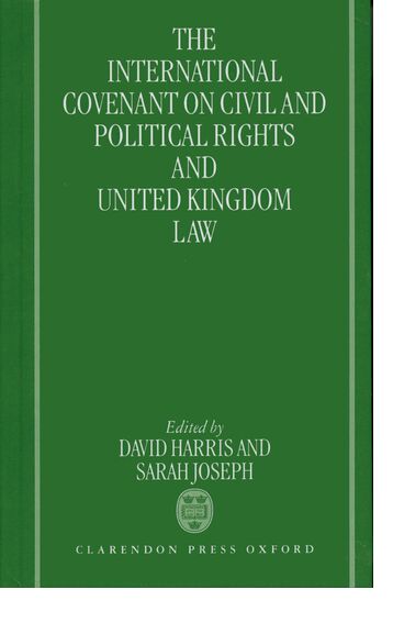 The International Covenant on Civil and Political Rights and United Kingdom Law book cover