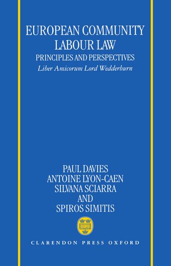 European Community Labour Law book cover