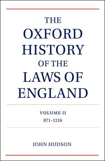 Oxford History of the Laws of England book cover