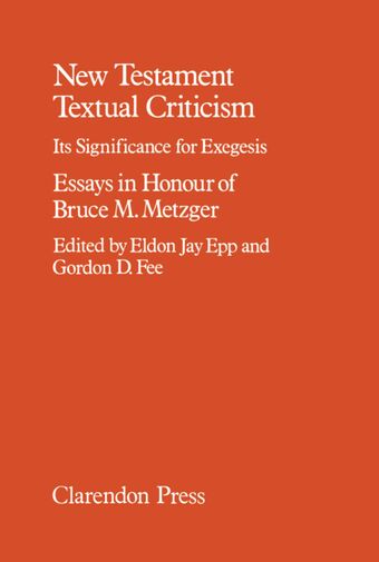 New Testament Textual Criticism book cover