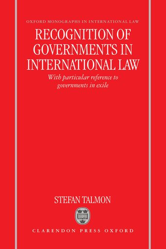 Recognition of Governments in International Law book cover