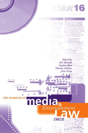 The Yearbook of Media and Entertainment Law book cover