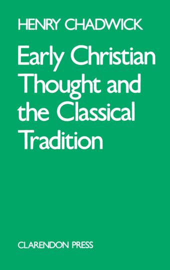 Early Christian Thought and the Classical Tradition book cover