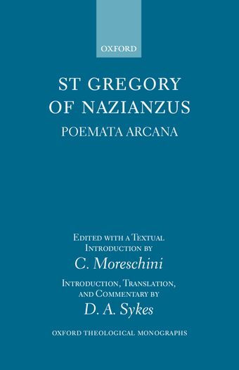 Gregory of Nazianzus book cover