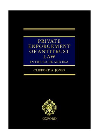 Private Enforcement of Antitrust Law in the EU, UK and USA book cover