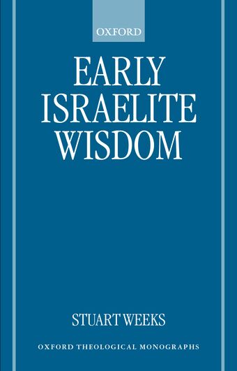 Early Israelite Wisdom book cover
