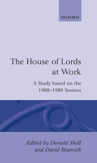 The House of Lords at Work book cover