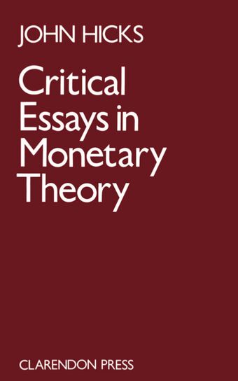 Critical Essays in Monetary Theory book cover
