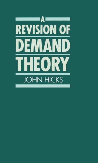 A Revision of Demand Theory book cover