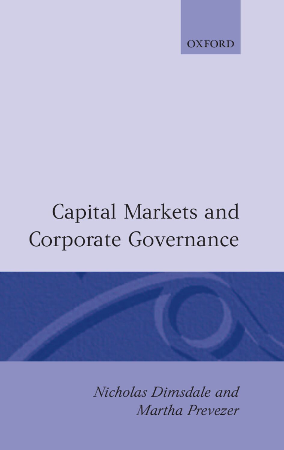 Capital Markets and Corporate Governance book cover