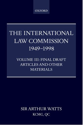 The International Law Commission 1949-1998 book cover