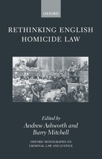 Rethinking English Homicide Law book cover